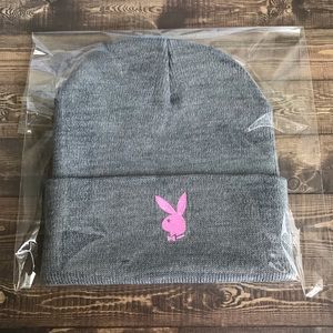 Winter Skully Hat Custom Playboy Bunny Logo